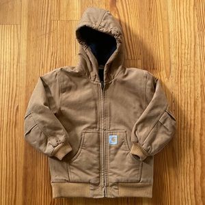 Carhartt insulated jacket, brown, size 7-8 (S)